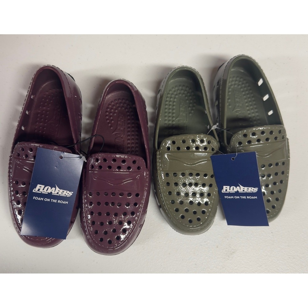 2 Pairs Floafers Childrens Size 12 Patent Prodigy Driver Slip On  Shoes NWB
